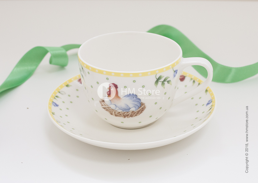 Пасхальная чашка с блюдцем Villeroy & Boch коллекция Spring Awakening Hen, 230 мл