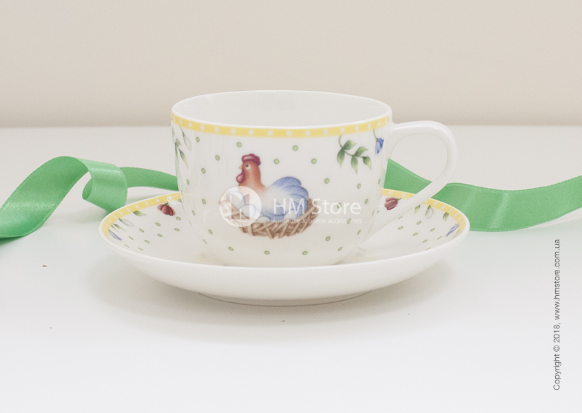 Чашка с блюдцем Villeroy & Boch из весенней коллекции Spring Awakening Hen, 230 мл