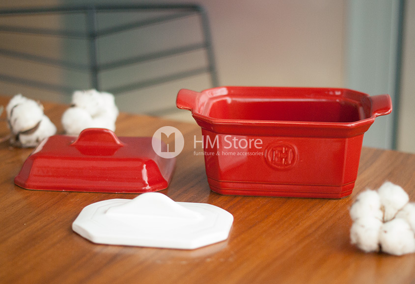 Керамическая форма для приготовления для фуа-гра с прессом от «Emile Henry»