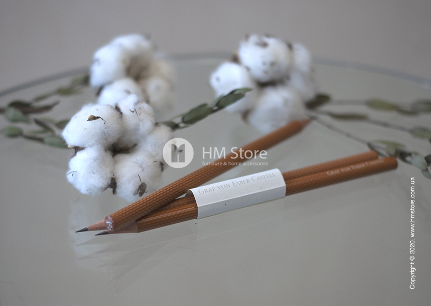 Карандаши простые Graf von Faber-Castell Graphite Pencils Guilloche, Cognac Brown