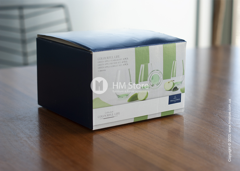 Упаковочная коробка набора стаканов Villeroy & Boch коллекция Colourful Life 420 мл на 4 персоны, Green Apple