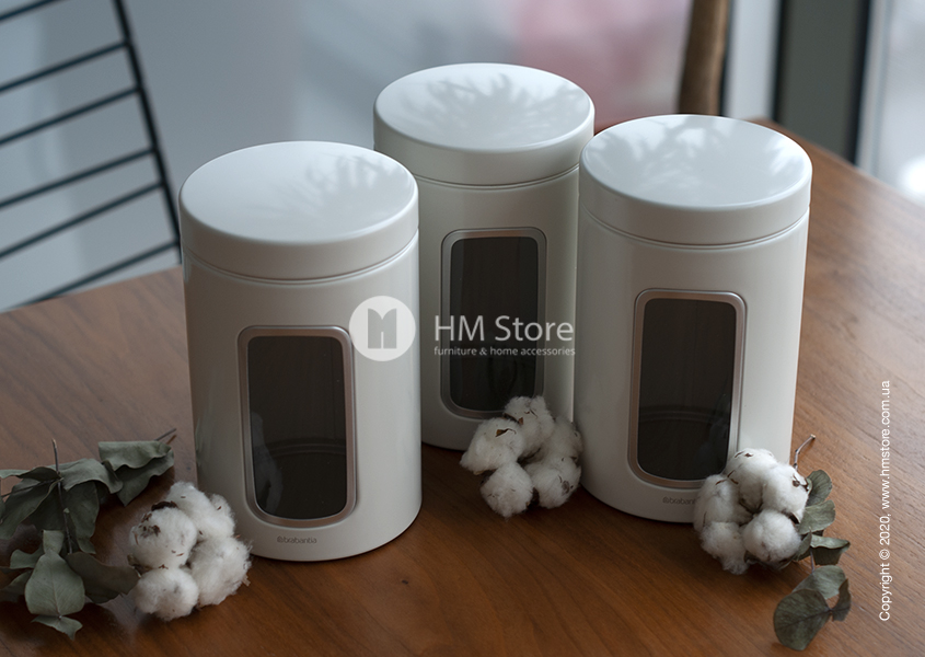 Набор емкостей из нержавеющей стали для хранения сыпучих Brabantia Window