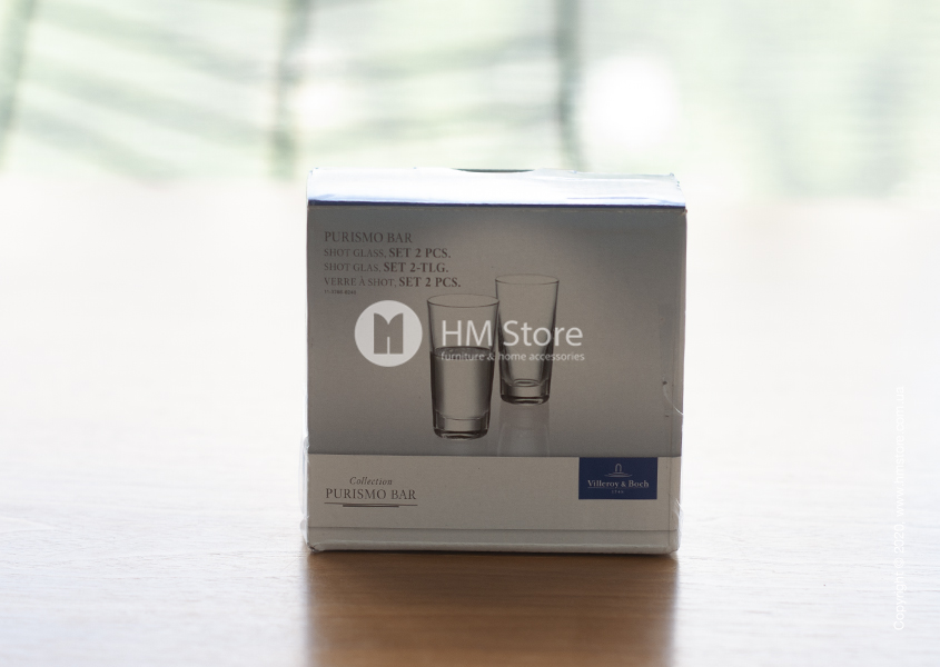 Упаковка набора стопок Villeroy & Boch коллекция Purismo 55 мл на 2 персоны