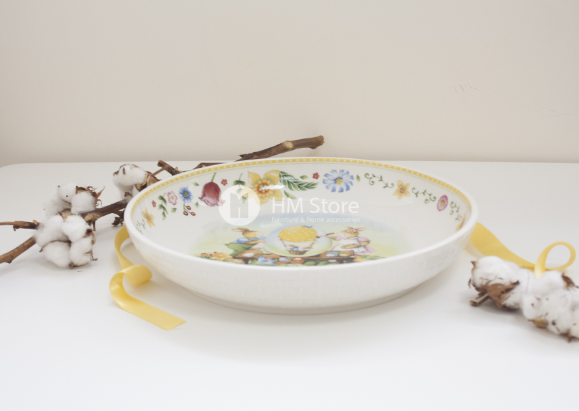 Пасхальная круглая тарелка Villeroy & Boch коллекция Spring Fantasy