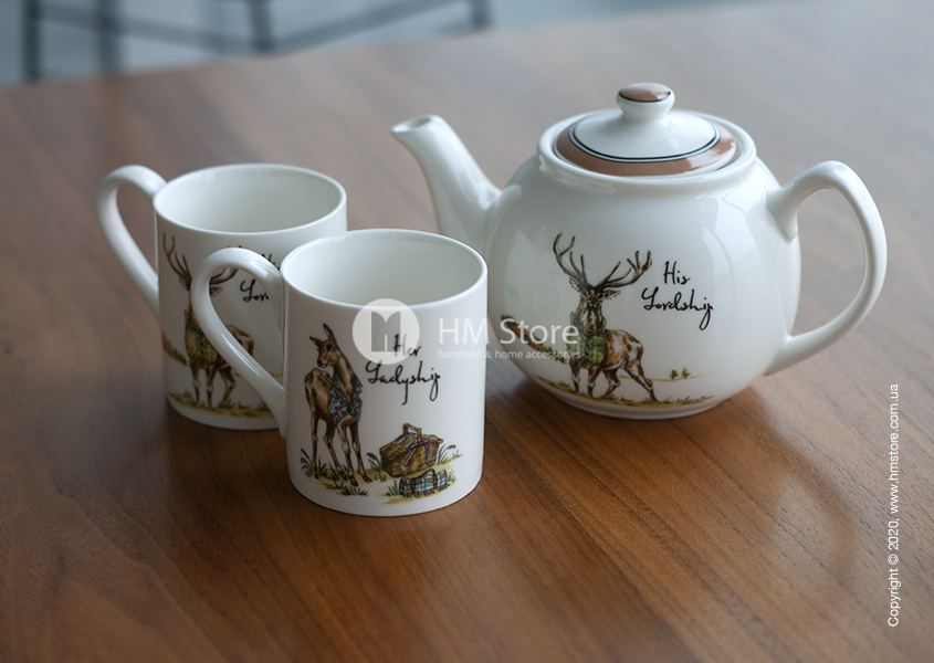 Набор чайник заварочный с чашками Churchill Country Pursuits Tea for Two, 3 предмета