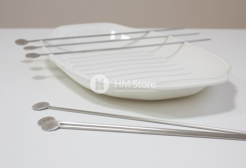 Тарелка и шампуры BBQ Passion