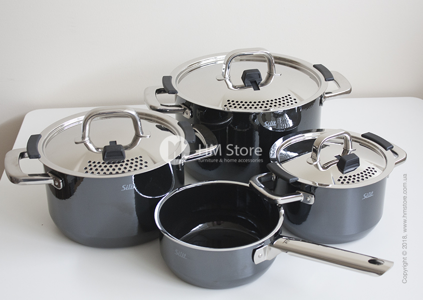 Стильные кастрюли Silit, серия Nature, Black