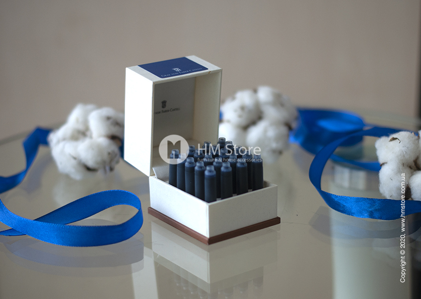 Набор сменных картриджей Graf von Faber-Castell для перьевой ручки, 20 предметов, Cobalt Blue