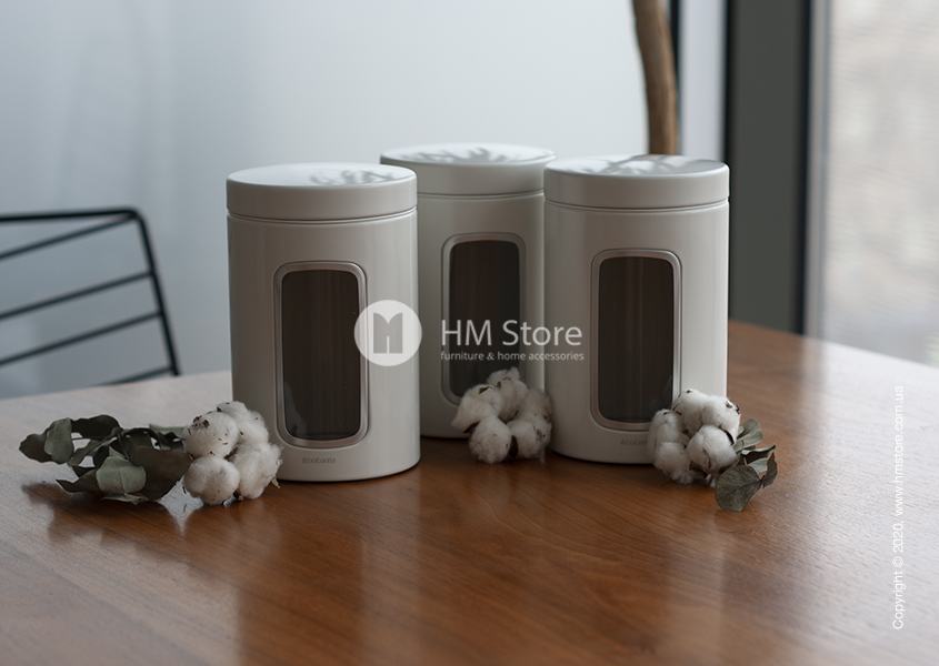 Набор емкостей для хранения сыпучих продуктов Brabantia Window 1,4 л, White Артикул: 151224