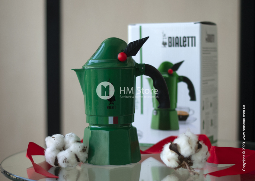 Кофеварка гейзерная Bialetti Break Alpina на 3 чашки, Green