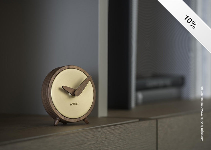 Часы настольные Nomon Atomo Sobremesa, Gold
