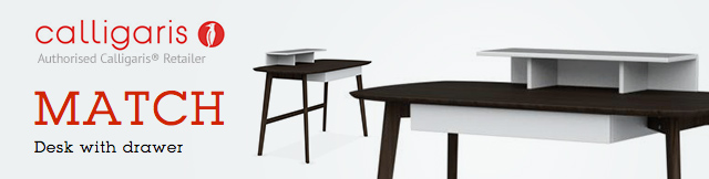 Реклама. Стол Calligaris Match, Ashwood smoke, Veneer smoke and Lacquered matt optic white, Part. No: CS/4080-1