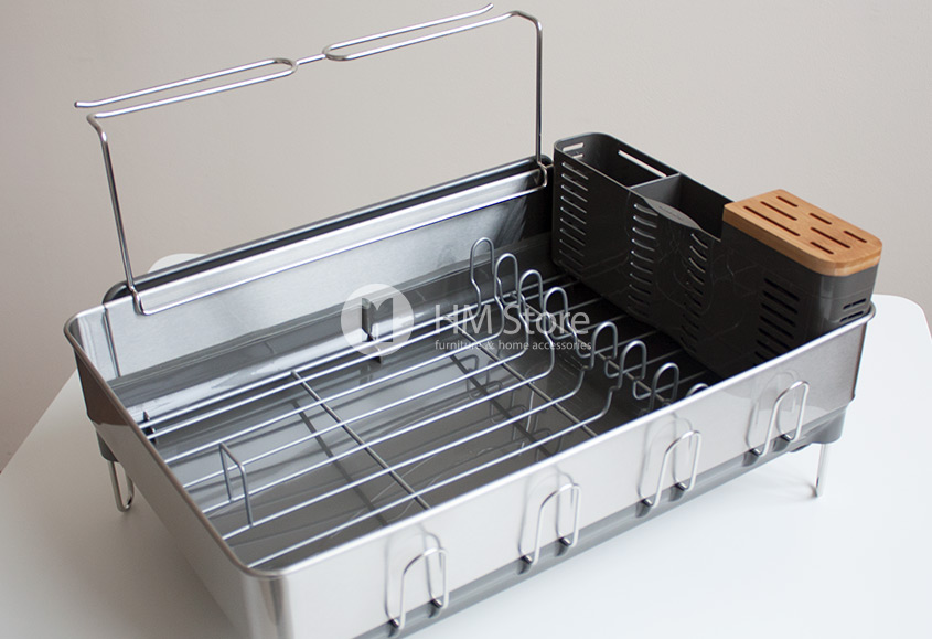 Детали сушилки для посуды Simplehuman Steel Frame Dishrack